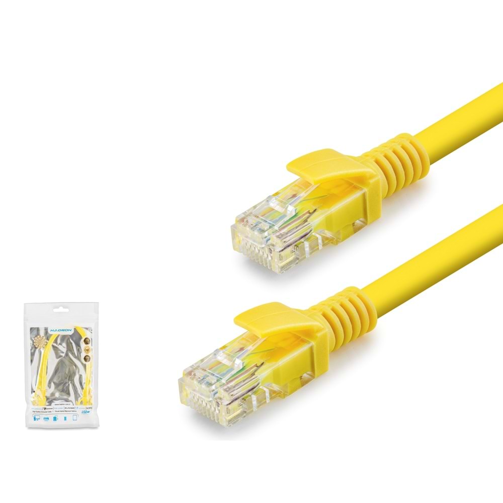 HADRON HDX5101 CAT7 KABLO 1000GBT 250MHZ 30CM SARI