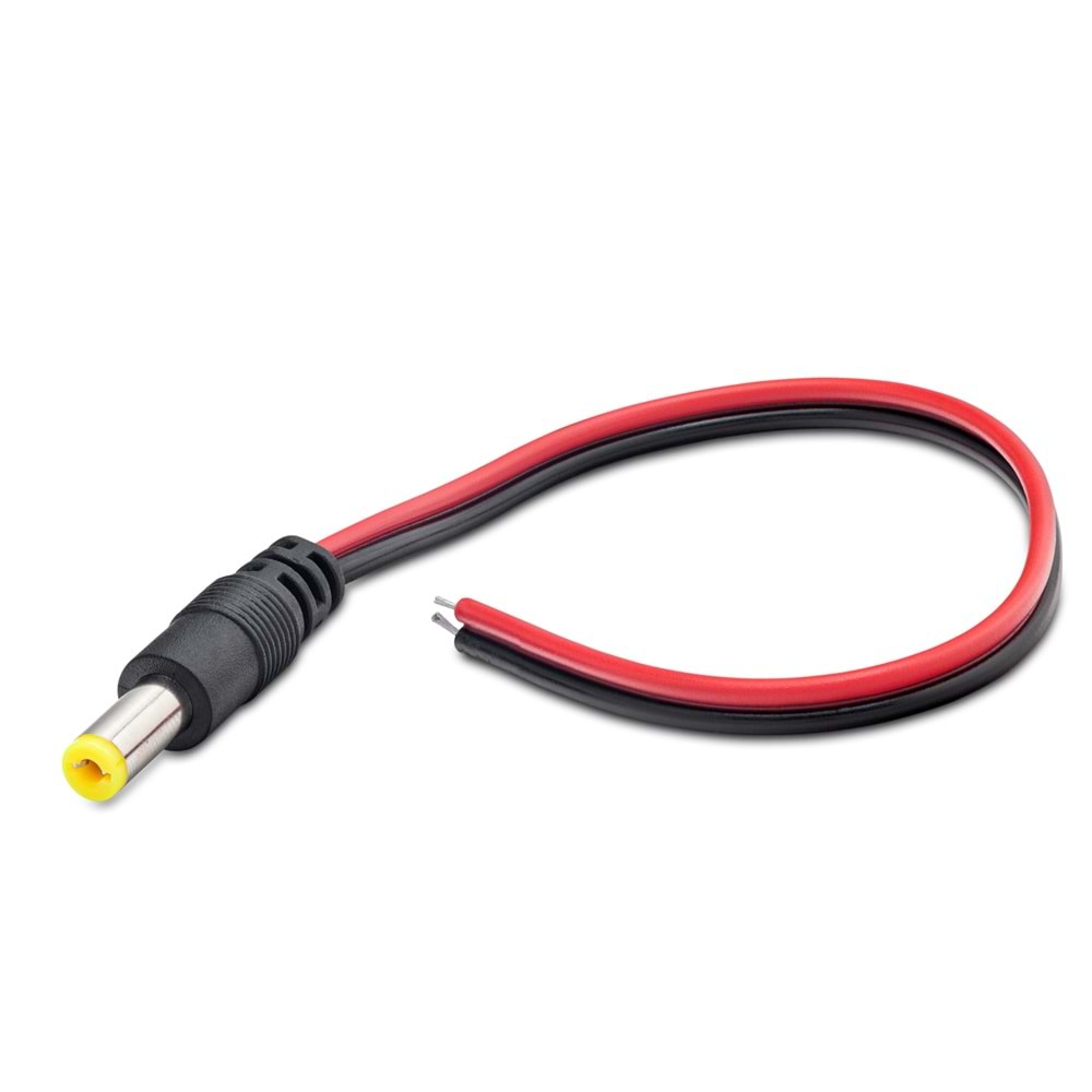 Hadron Hdx5505 Power Jak Kablo 5.5*1.7 26Cm Kırmızı-Siyah