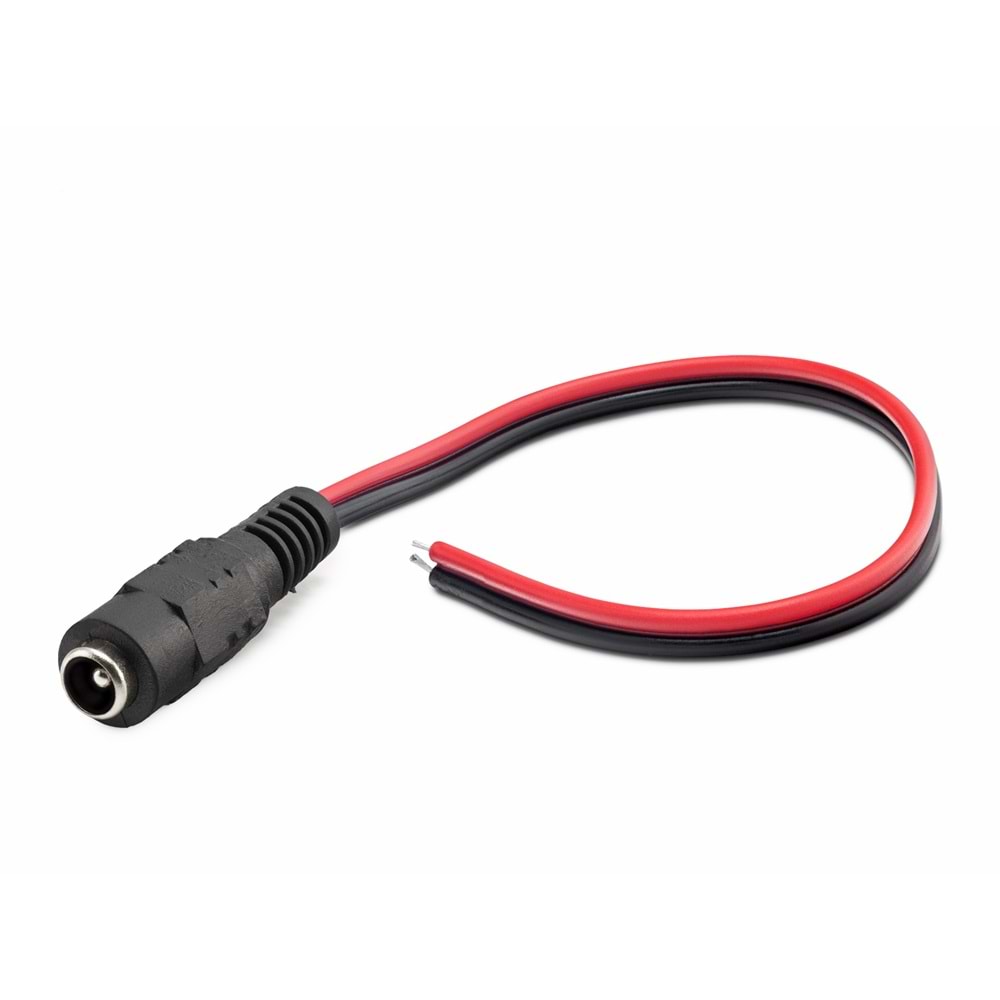 Hadron Hdx5528 Power Jack Kablo 5.5*2.5 26Cm Kırmızı-Siyah
