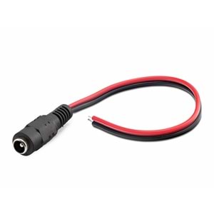Hadron Hdx5528 Power Jack Kablo 5.5*2.5 26Cm Kırmızı-Siyah