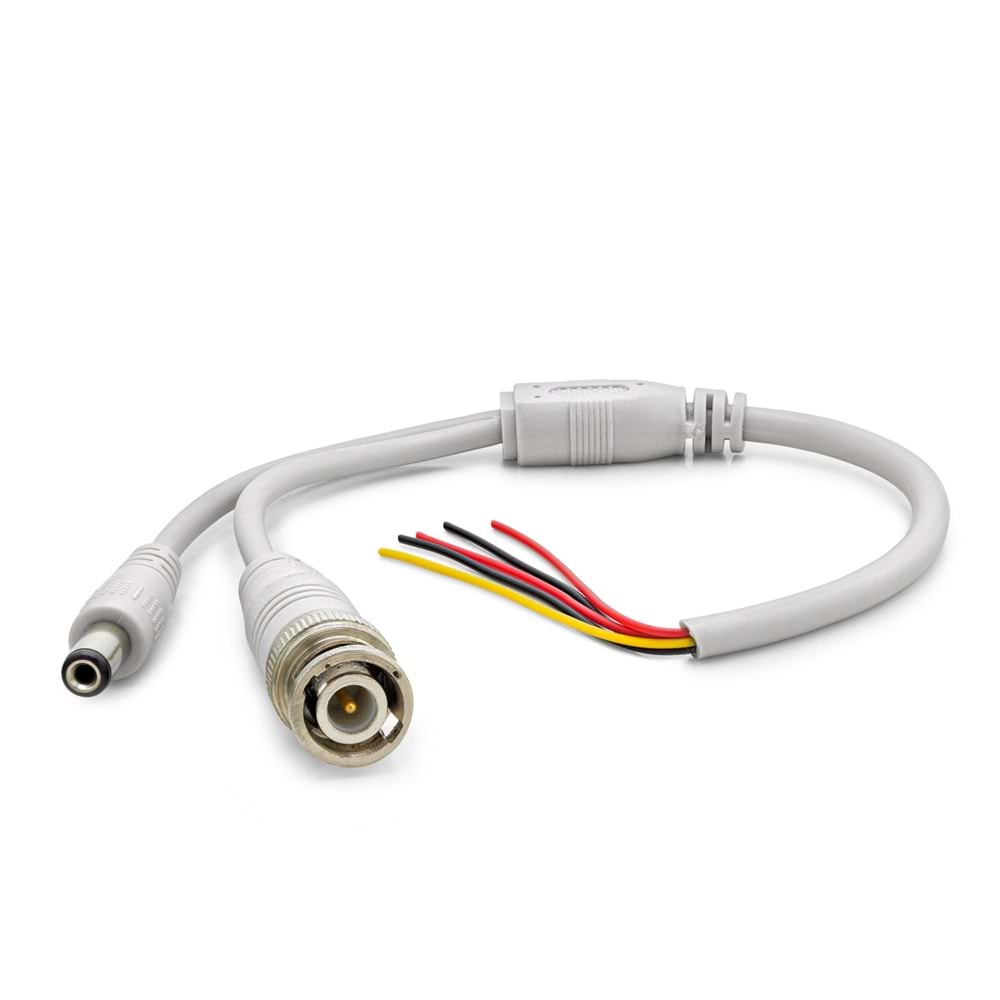Hadron Hdx5531 Power Jak Kablo Dc + Bnc 30Cm Beyaz