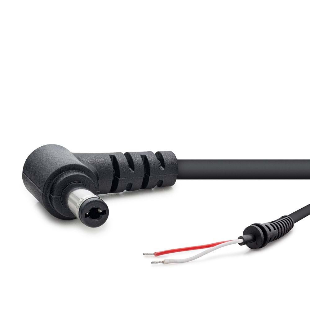 Hadron Hdx5537 Notebook Adaptör Tamir Kablosu 5.5*2.5 L Tip 30W-90W 1.2M Siyah