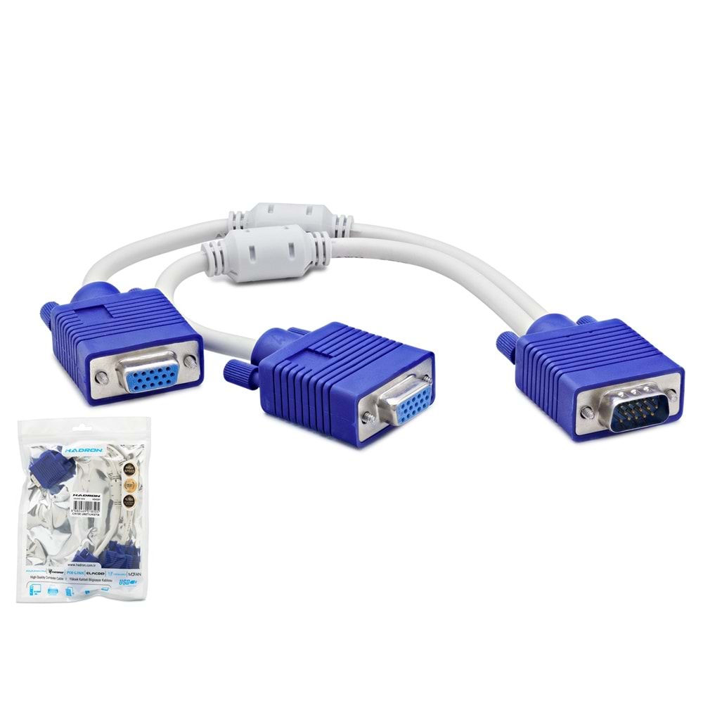 Hadron Hdx7753 Vga To 2*Vga F Y Kablo 30Cm Beyaz