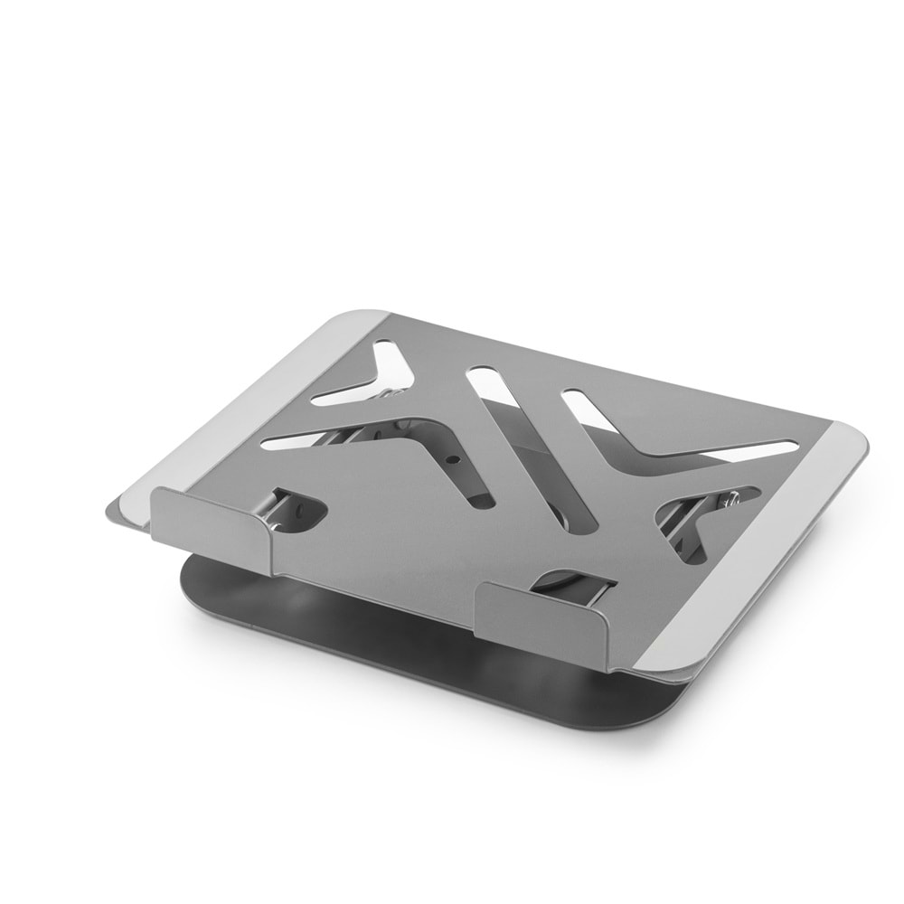 HADRON HDX8017 Laptop ve Tablet Standı 360° Döner Karbon Çelik Silikon Kaymaz 13-17.3 İnç Gri