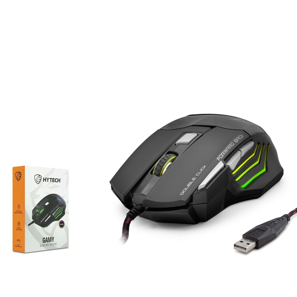 Hytech Hyx7 Oyuncu Mouse Rgb 7 Buton 3600Dpi Siyah