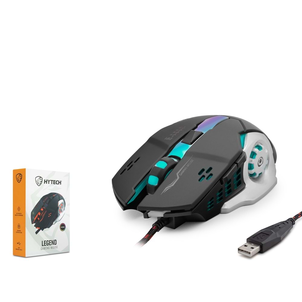 Hytech Hyx9 Oyuncu Mouse Rgb 6 Buton 3600Dpi Siyah