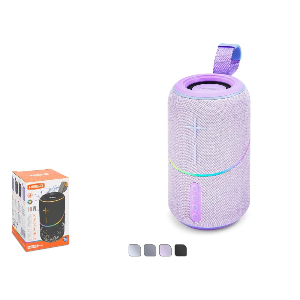 HADRON KMS300 Mini Bluetooth Hoparlör FM RGB Outdoor 9.1 x 9 x 14.8 cm