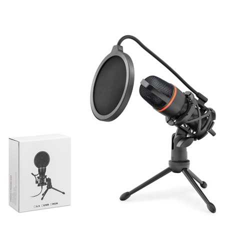 Hadron ME4-USB Profesyonel RGB Gaming Mikrofon - 48kHz/16Bit Çok Yönlü USB Mikrofon Siyah