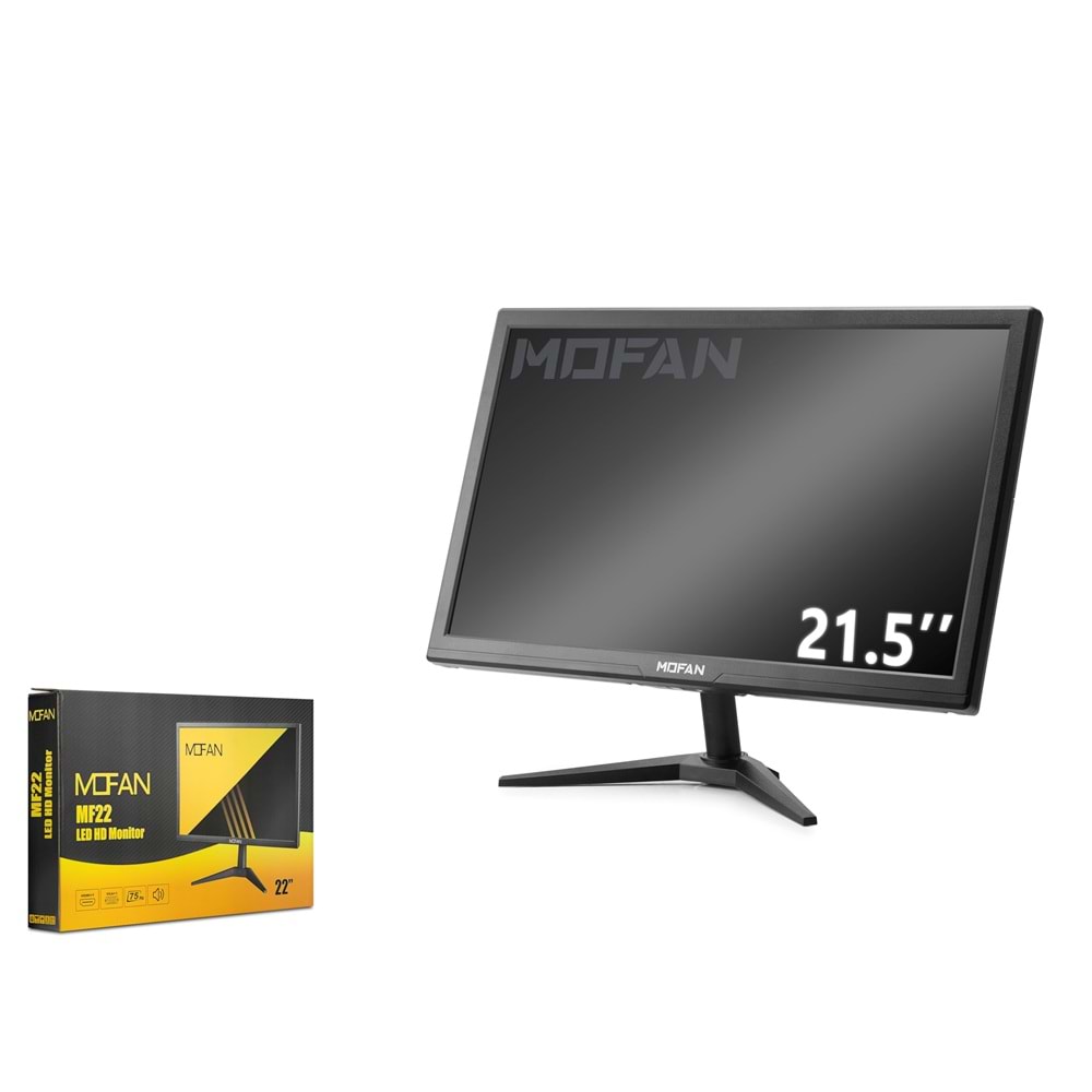 MOFAN MF22 21.5 İnç LED Monitör Dahili Hoparlörlü HDMI VGA 75Hz 1680x1050 Siyah