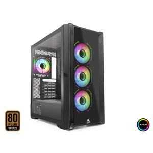 Mofan Mf2902b Pc Gaming Kasa 360 Seri 80 Plus 850W Power Supply 4*Fan Siyah