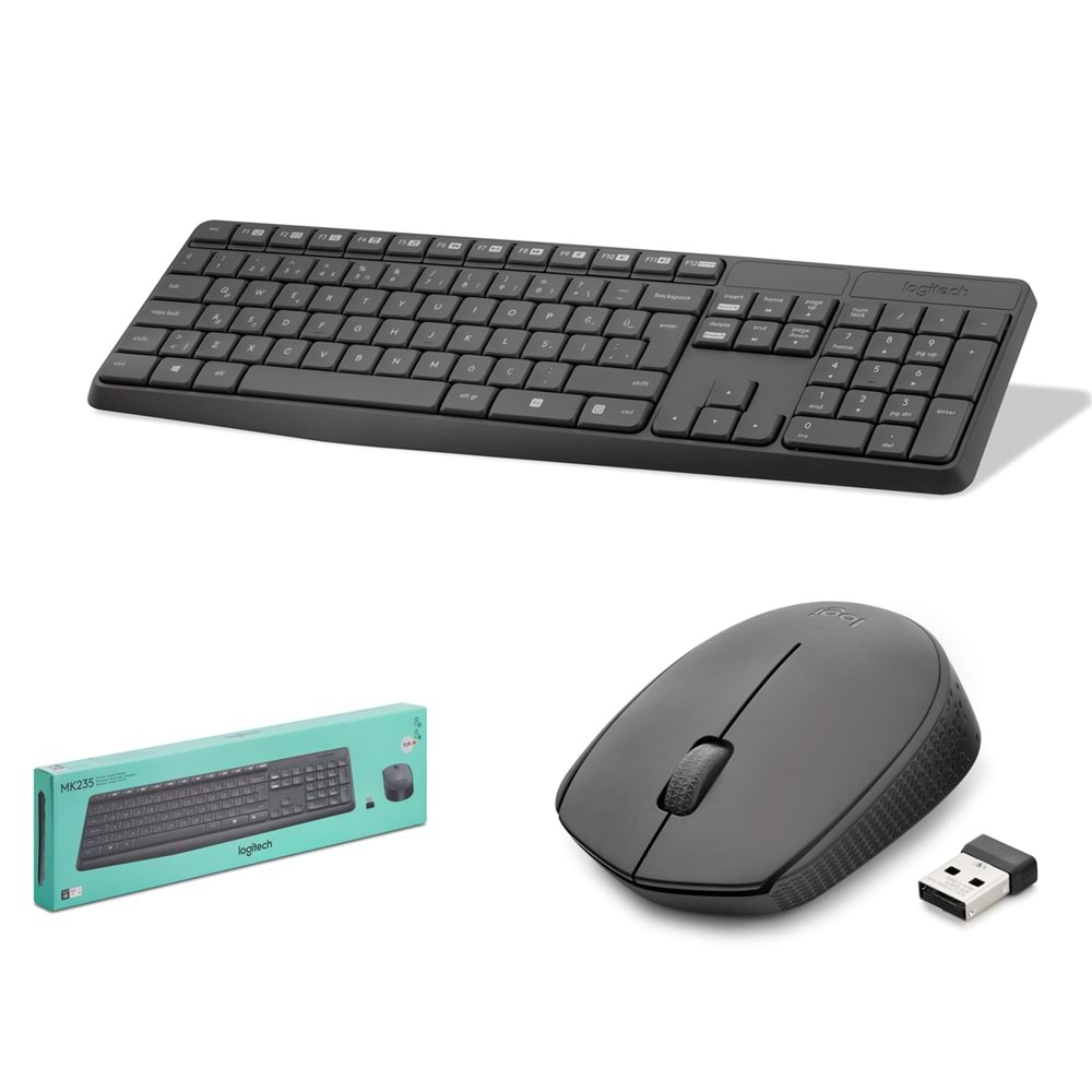 Logitech Mk235 Wireless Klavye Mouse Set Q Siyah