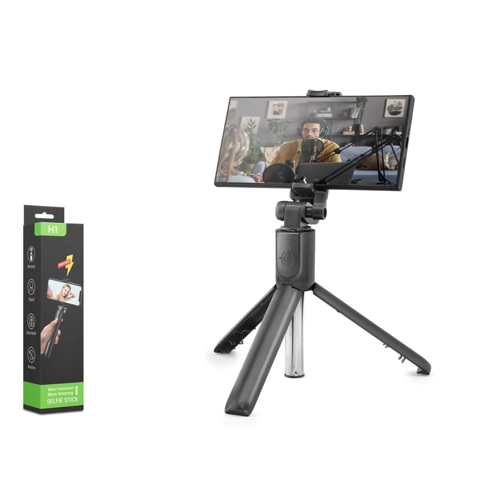 Nodar Nd1042 Tripod Selfie Çubuğu - 100cm, Bluetooth 5.0, Uzaktan Kumandalı