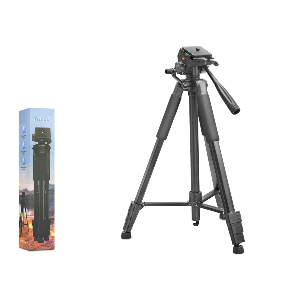 Nodar Nd1044 Tripod - 205cm, Alüminyum + ABS, 4 Bölmeli, Profesyonel Kullanım