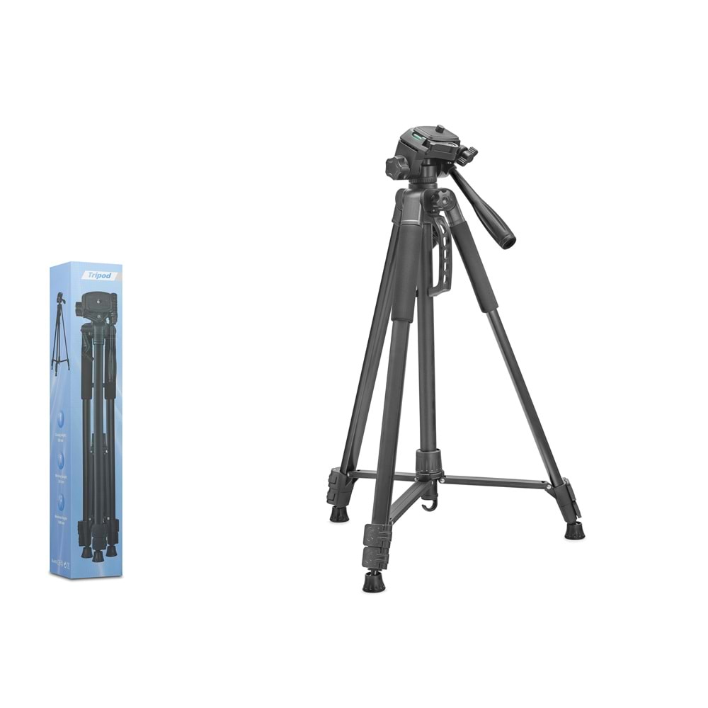 Nodar Nd1045 Tripod - 168cm, Metal + ABS, 3 Bölmeli, Profesyonel Kullanım