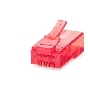 Nodar Nd2403 Cat6 Konnektör Ezrj45 100Lü Plastik Kutu Kırmızı