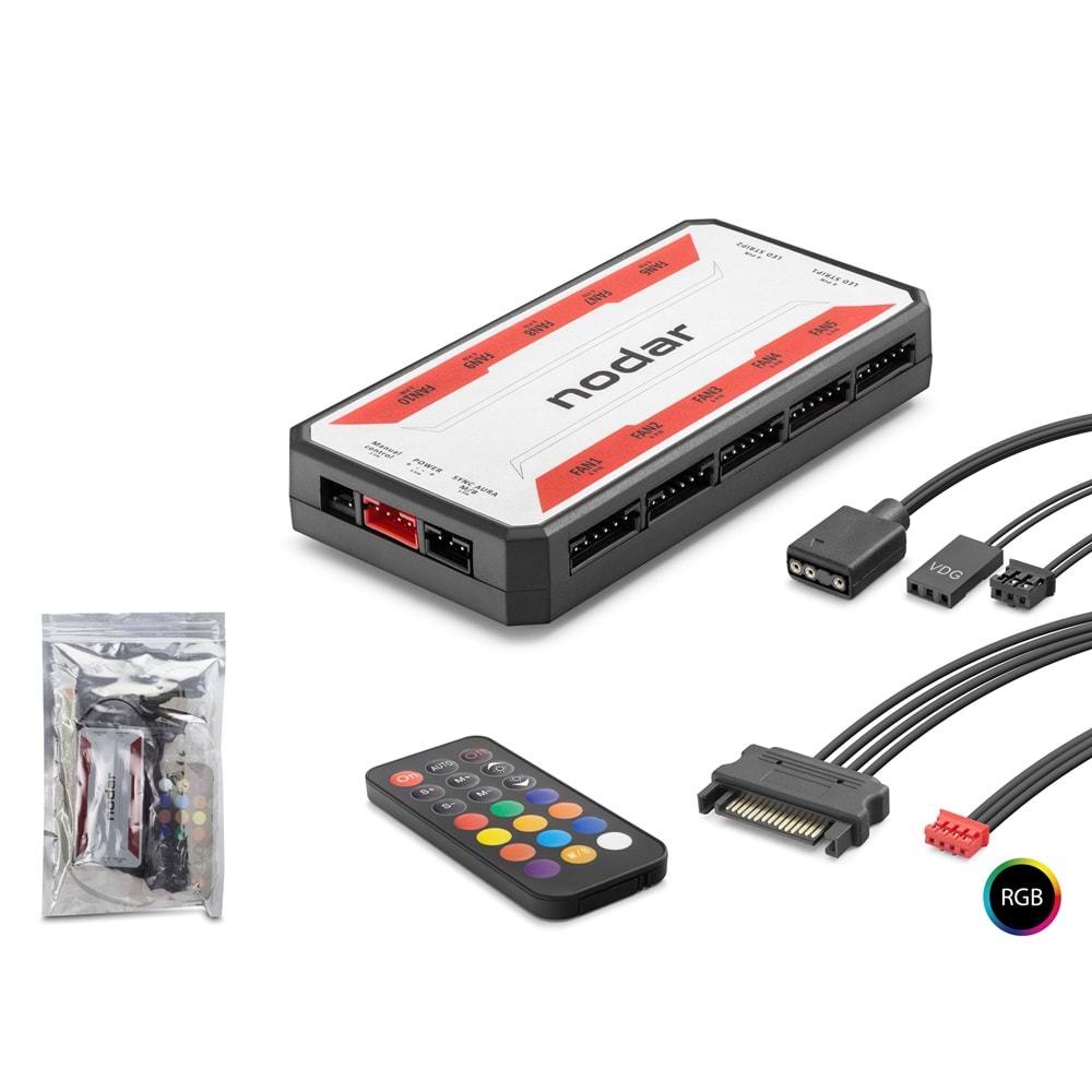 Nodar Nd2807 Fan Organizer Argb Siyah