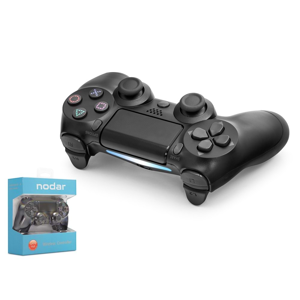 NODAR ND400-KH Bluetooth GamePad Oyun Kolu PS4 Uyumlu DoubleShock 4 Siyah Kutu Hasarlı
