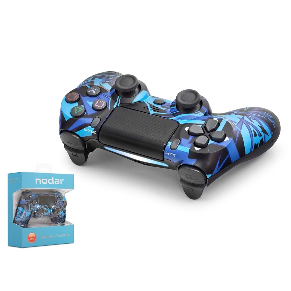 NODAR ND400AB PS4 Uyumlu Kablosuz GamePad Oyun Kolu Mavi Siyah