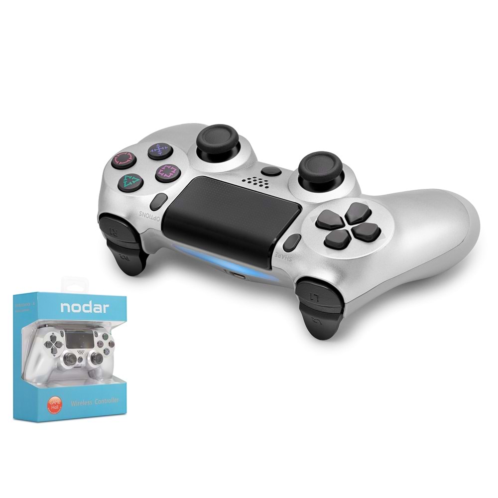 NODAR ND400H-KH Bluetooth GamePad Oyun Kolu PS4 Uyumlu DoubleShock 4 Gri Kutu Hasarlı