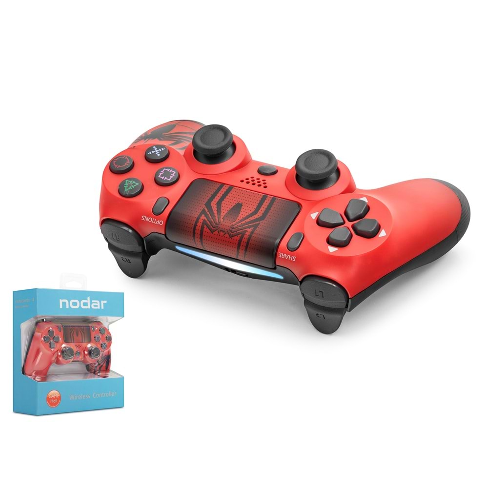 NODAR ND400Y PS4 Uyumlu Kablosuz GamePad Oyun Kolu Kırmızı