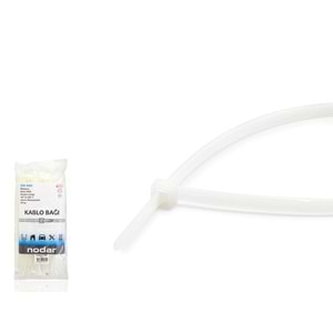 Nodar ND4807B Kablo Bağı 4.8*200 100Lü Paket Beyaz