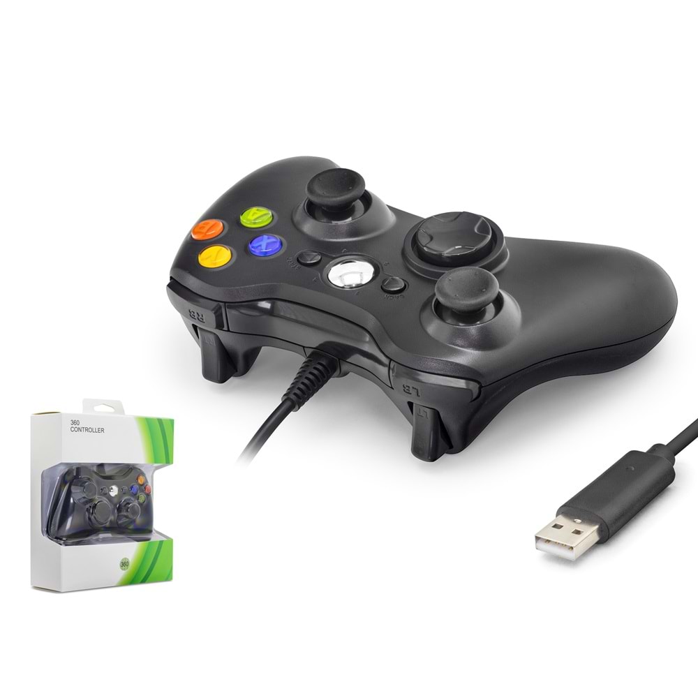NODAR ND506B GamePad PC Xbox 360 Uyumlu Kablolu - Siyah