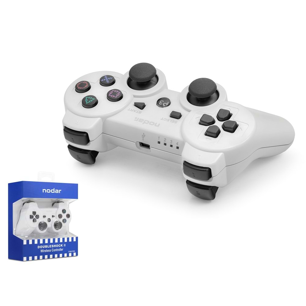 NODAR ND600A PS3 Uyumlu Kablosuz GamePad Oyun Kolu Beyaz