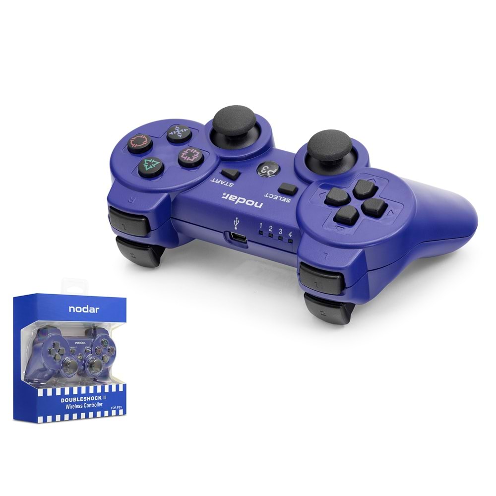 NODAR ND600C PS3 Uyumlu Kablosuz GamePad Oyun Kolu Mavi