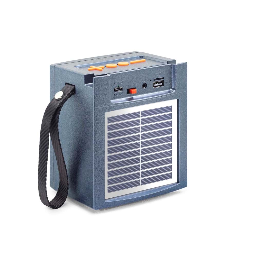 NSS NS661S Bluetooth FM Radyo TWS USB TF AUX Solar Şarjlı Taşınabilir Kamp Hoparlör