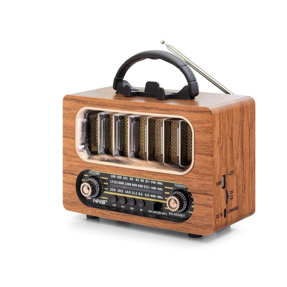 Nns Ns6636Bt Bluetooth Nostalji Speaker 200*104*152mm