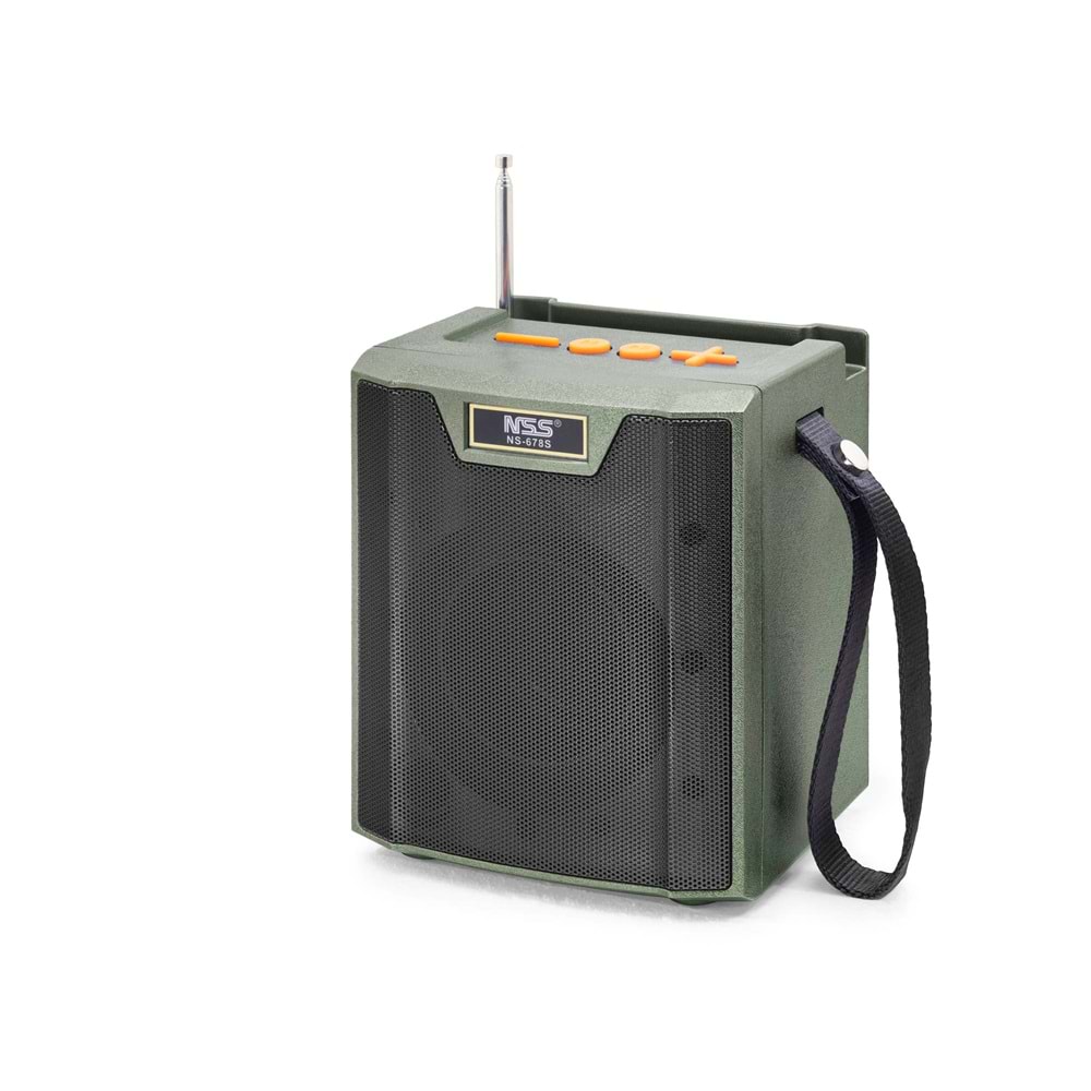 NSS NS678S Bluetooth FM Radyo TWS USB TF AUX Solar Şarjlı Taşınabilir Kamp Hoparlör