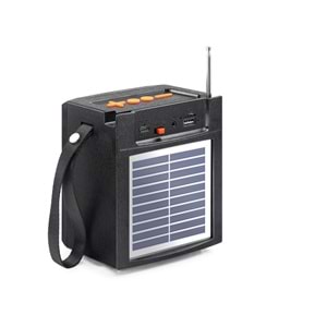 NSS NS678S Bluetooth FM Radyo TWS USB TF AUX Solar Şarjlı Taşınabilir Kamp Hoparlör