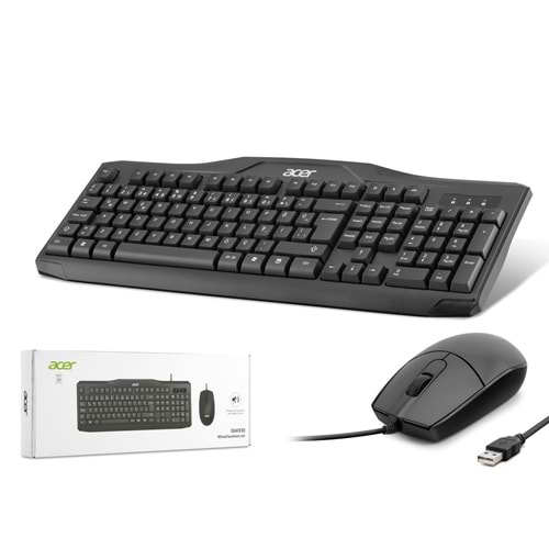 ACER OAK930 Klavye Mouse Seti 1200 DPI Siyah