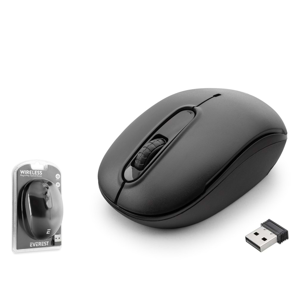 EVEREST SMW-666 Kablosuz Mouse 1500 DPI - Siyah
