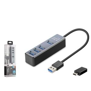 iETOP TU309 Type-C 3.1 Gen1 Hub 4 Port 5 Gbps Gri