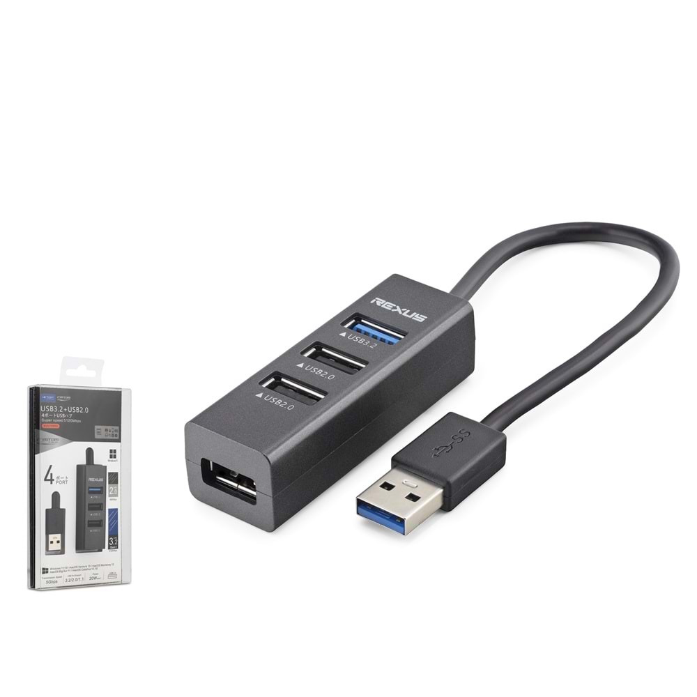 iETOP U3201 USB 3.0 Hub 4 Port 5 Gbps Siyah