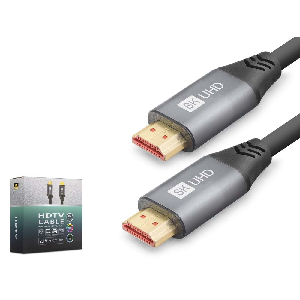 Nodar Xy6021 Fiber Optic Hdmi Hdtv Kablo Pvc 8K Hd 2.1V Od8.0 15M Siyah